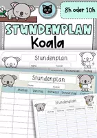 Vorschau - Mal- und Bastelvorlagen - Koala | Wachsendes Sparpaket | Dienste, Lesepass etc. - Seite 1