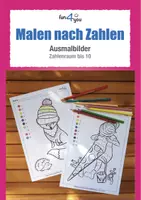 Vorschau - Arbeitsblätter - Malen nach Zahlen - Ausmalbilder - Deckblatt
