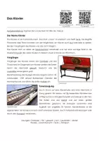 Vorschau - Arbeitsblätter - Arbeitsblatt "Das Klavier" mit Erklärvideo, Lösungen und Onlineübungen - Deckblatt