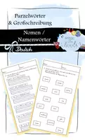 Vorschau - Arbeitsblätter - Nomen: Purzelwörter und Großschreibung - Deckblatt