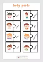 Vorschau - Spiele - vocabulary puzzle - body parts - Deckblatt