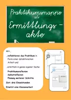 Vorschau - Arbeitsblätter - Reflexion Betriebspraktikum als Ermittlungsakte (Praktikumsbericht / Praktikumsmappe) - Deckblatt