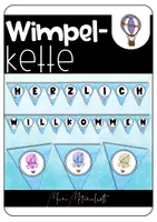 Vorschau - Anderer Materialtyp - Heißluftballon-Klassenzimmer: Wimpelkette - Deckblatt
