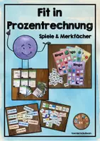 Vorschau - Spiele - Fit in Prozentrechung - Merkfächer und Spiele - Deckblatt