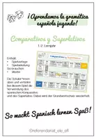 Vorschau - Arbeitsblätter - Lernspiel zum spanischen Komparativ und Superlativ - Deckblatt