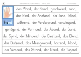 Vorschau - Arbeitsblätter - Konzentriertes Wortschatz- und Rechtschreibtraining - Wörter mit ND am Wortende - Seite 3