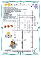 Vorschau - Arbeitsblätter - Dudenarbeit: Kreuzworträtsel (Wörterbuch) - Deckblatt