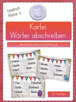 Vorschau - Spiele - 🖌 einfache Wörter lesen und abschreiben I Kartei I Klasse 1 - Deckblatt