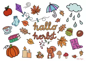 Vorschau - Mal- und Bastelvorlagen - 🍁Hallo Herbst🍂Ausmalbild 🐿 - Seite 2