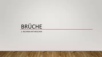 Vorschau - Stundenentwürfe - Materialpaket - Rechnen mit Brüchen - Seite 1