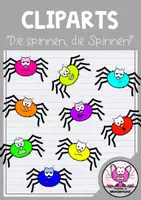 Vorschau - selbst erstellte Cliparts/Grafiken - Cliparts: Die spinnen, die Spinnen! (Halloween) - Deckblatt
