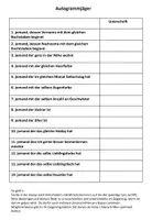 Vorschau - Arbeitsblätter - Kennenlernspiel - Autogrammjäger - Deckblatt
