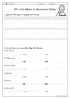 Vorschau - Arbeitsblätter - Arbeitsblatt zur Einführung der Drittklasszeilen VA - neue Lineatur Klasse 3 - Seite 3