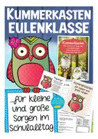 Vorschau - Mal- und Bastelvorlagen - Kummerkasten Eulenklasse Sorgenbox - Deckblatt