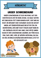 Vorschau - Text - Hördiktat / Malgeschichte "Unser Schweinehund" - Deckblatt