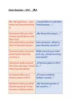 Vorschau - Spiele - "Chain - Reaction" NYC - Warm-up Englisch Klasse 8, Unit 1 - Deckblatt