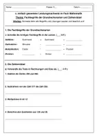 Vorschau - Klassenarbeiten - Klassenarbeit/Leistungsnachweis Fachbegriffe und Zahlenrätsel (Mathematik) - Klassen 4 bis 6 - Seite 2
