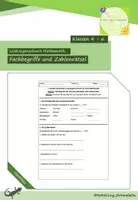 Vorschau - Klassenarbeiten - Klassenarbeit/Leistungsnachweis Fachbegriffe und Zahlenrätsel (Mathematik) - Klassen 4 bis 6 - Deckblatt