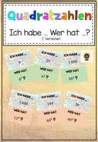 Vorschau - Spiele - Quadratzahlen - Ich habe... Wer hat...? - Deckblatt