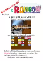 Vorschau - Anderer Materialtyp - Bass-und Bassukulele Rainbowaufkleber - Deckblatt