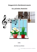 Vorschau - Mal- und Bastelvorlagen - Klanggeschichte mit Puste; Grafiken aus Noten Geschichtenklang - Deckblatt