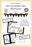 Vorschau - Poster - Wir erkunden den Weltraum - Teil 1 (Klasse 1-2) - Deckblatt