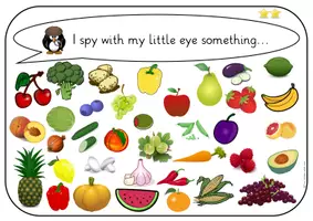 Vorschau - Bildkarten - Sprachspiel - I spy with my little eye something... (fruits & vegetables) - Seite 3