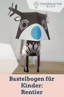 Vorschau - Mal- und Bastelvorlagen - Bastelbogen für Kinder: Rentier - Deckblatt