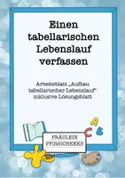 Vorschau - Arbeitsblätter - Tabellarischer Lebenslauf - Deckblatt