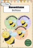Vorschau - Bildkarten - Bienenklasse Buttons - Deckblatt