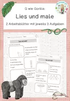 Vorschau - Arbeitsblätter - Lies und male - G wie Gorilla - Deckblatt