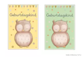 Vorschau - Bildkarten - Eulenklasse Geburtstagsschilder - Seite 3