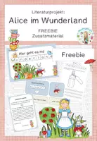 Vorschau - Arbeitsblätter - Literaturprojekt: Alice im Wunderland - Zusatzmaterial FREEBIE - Deckblatt