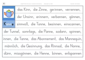 Vorschau - Arbeitsblätter - Konzentriertes Wortschatz- und Rechtschreibtraining - Wörter mit Doppel-n - Seite 2