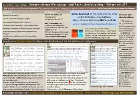 Vorschau - Arbeitsblätter - Konzentriertes Wortschatz- und Rechtschreibtraining - Wörter mit STR am Wortanfang - Seite 1