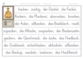 Vorschau - Arbeitsblätter - Konzentriertes Wortschatz- und Rechtschreibtraining - Wörter mit a und ck - Seite 2