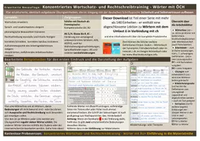 Vorschau - Arbeitsblätter - Konzentriertes Wortschatz- und Rechtschreibtraining - Wörter mit ö und ch - Seite 1