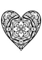 Vorschau - Mal- und Bastelvorlagen - 10 Herz-Mandalas 💕 zum Ausmalen für Valentinstag & Muttertag - Seite 1