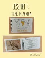 Vorschau - Bildkarten - Leseheft: Tiere in Afrika - Deckblatt