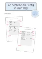 Vorschau - Fördermaterial/Inklusion - So schreibe ich richtig in mein Heft (Mathe) - Anleitung - Deckblatt