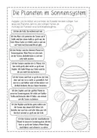 Vorschau - Arbeitsblätter - Die Planeten unseres Sonnensystems - Seite 1