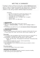 Vorschau - Merkblätter - Writing a summary - Seite 1