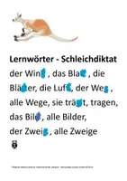 Vorschau - Arbeitsblätter - Verlängern b d g - Lernvideos - Schleichdiktat differenziert - 10 Lernwörter - Seite 1