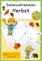 Vorschau - Mal- und Bastelvorlagen - Schmuckrahmen Herbst Klasse 1-4 - Deckblatt