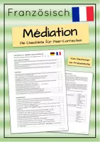 Vorschau - Merkblätter - Médiation (Checkliste für Peer-Correction) - Deckblatt