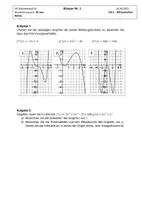 Vorschau - Klassenarbeiten - GK Mathe Q1 Klausur mit EWH: ganzrationale Funktion, Wendepunkt - Deckblatt