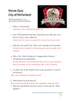 Vista previa - Hojas de trabajo - Movie Quiz: The city of McFarland - página 2