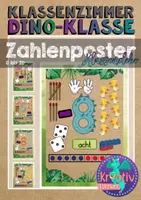 Vorschau - Bildkarten - Schulstart Zahlenposter Dinosaurier - Zahlen 0 bis 20 - Deckblatt