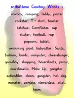 Vorschau - Fördermaterial/Inklusion - Cowboy Words Freebie - erste englische Wörter lernen - Seite 2