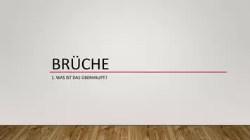 Vorschau - Fördermaterial/Inklusion - Wiederholung Grundlagen Brüche - interaktive Präsentation - Seite 1